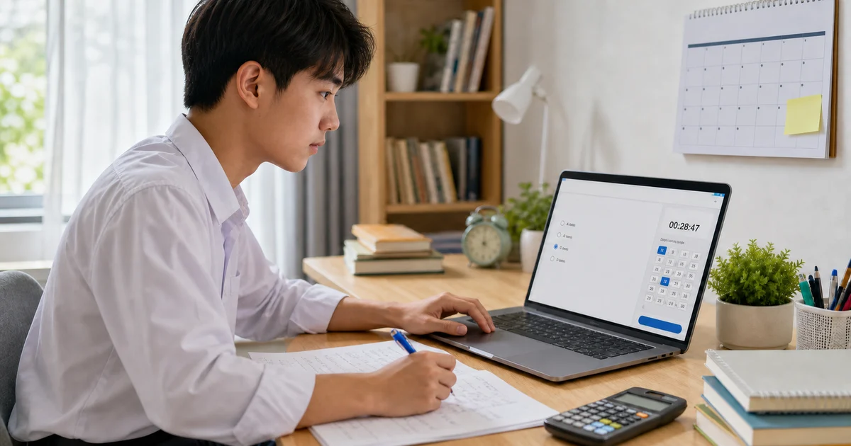 Học sinh lớp 12 làm đề thi THPT trực tuyến trên UClass